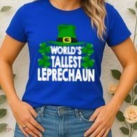 World's Tallest Leprechaun Funny Green St Patricks Day Funny Gift Funny Gift Women's T-Shirt thumb 2