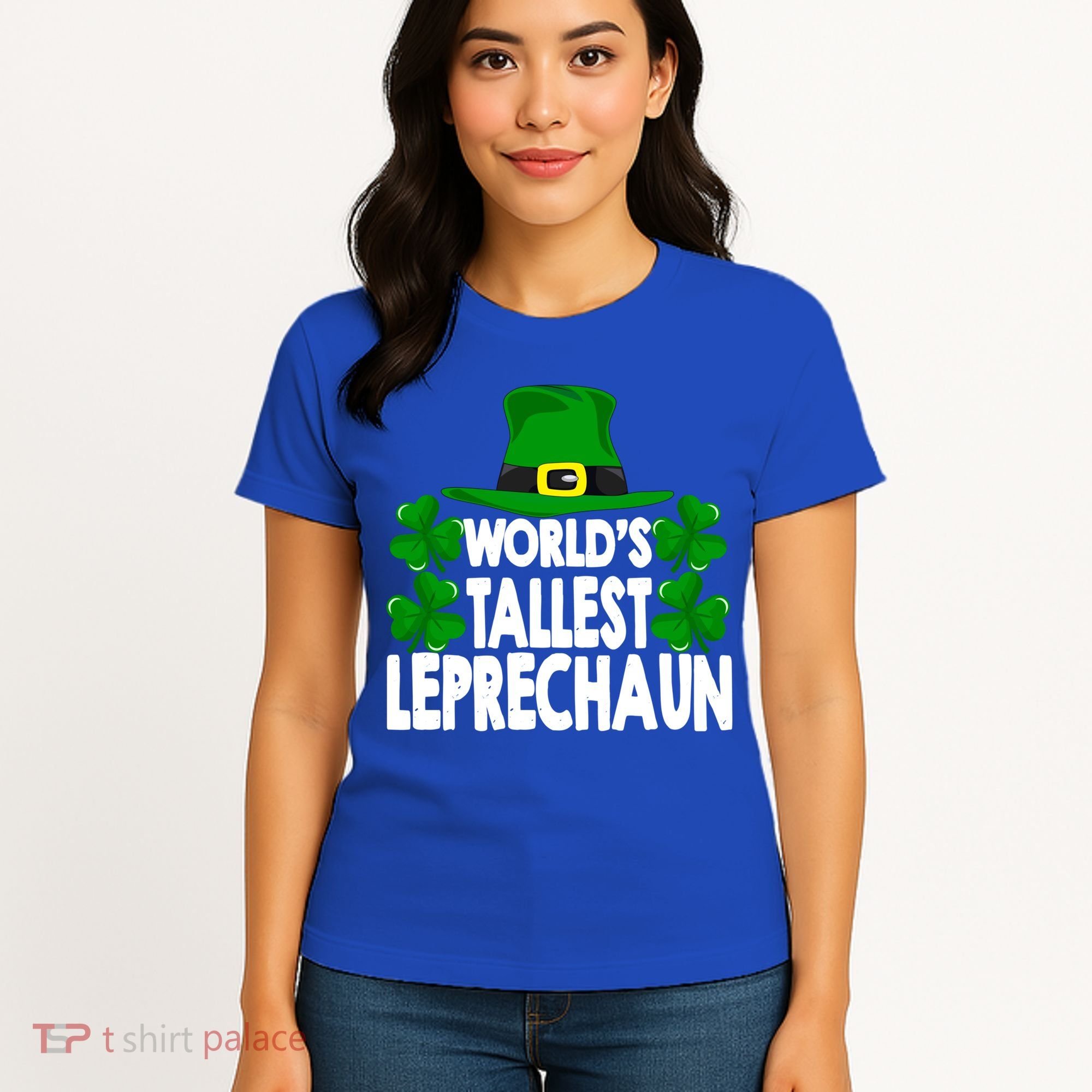 World's Tallest Leprechaun Funny Green St Patricks Day Funny Gift Funny Gift Women's T-Shirt