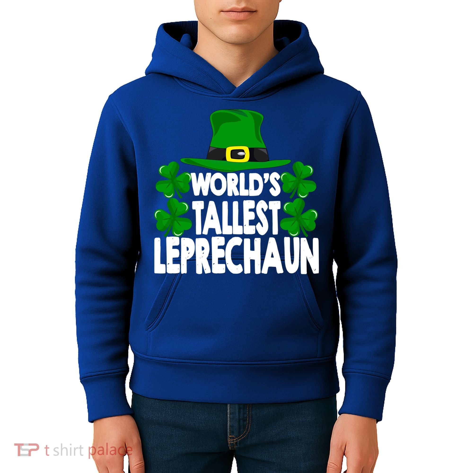 World's Tallest Leprechaun Funny Green St Patricks Day Funny Gift Funny Gift Kids Hoodie
