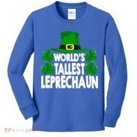 World's Tallest Leprechaun Funny Green St Patricks Day Funny Gift Funny Gift Kids Long Sleeve Shirt thumb 0