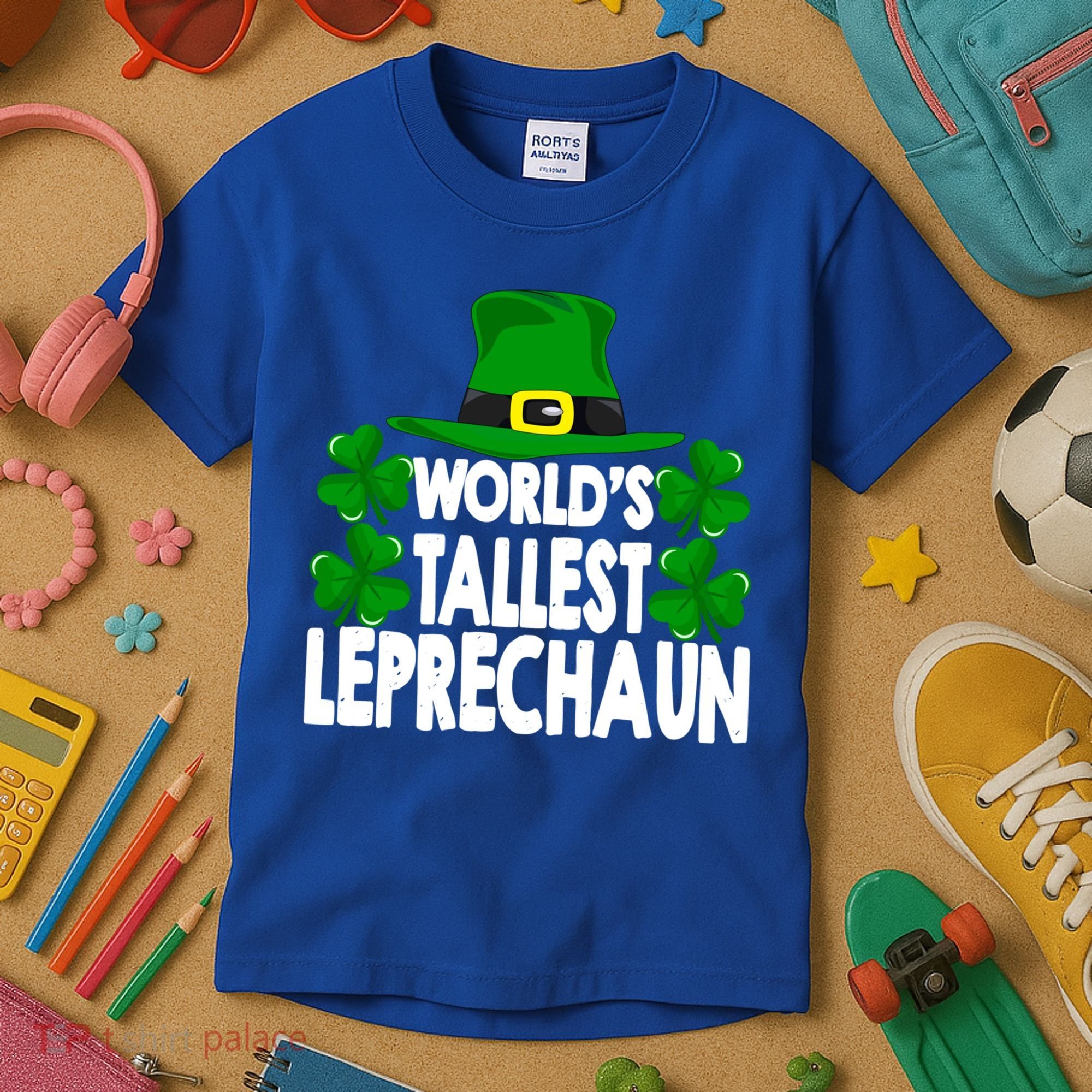 World's Tallest Leprechaun Funny Green St Patricks Day Funny Gift Funny Gift Kids T-Shirt