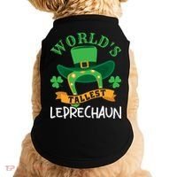 World's Tallest Leprechaun Funny St Patricks Day Doggie Tank thumb 0