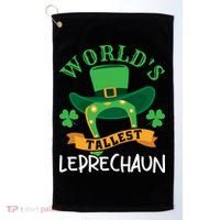 World's Tallest Leprechaun Funny St Patricks Day Golf Towel thumb 0