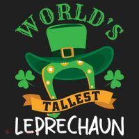 World's Tallest Leprechaun Funny St Patricks Day Golf Towel thumb 3