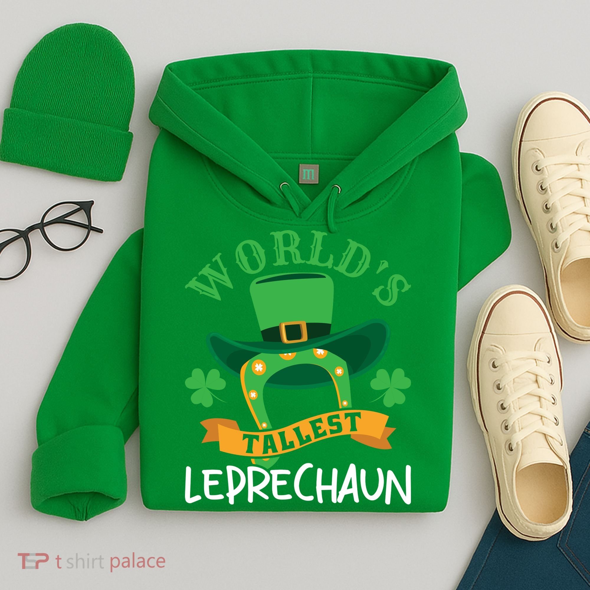 World's Tallest Leprechaun Funny St Patricks Day Hoodie