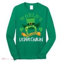World's Tallest Leprechaun Funny St Patricks Day Long Sleeve Shirt thumb 0