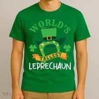 World's Tallest Leprechaun Funny St Patricks Day T-Shirt thumb 3