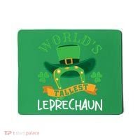 World's Tallest Leprechaun Funny St Patricks Day Mousepad thumb 0