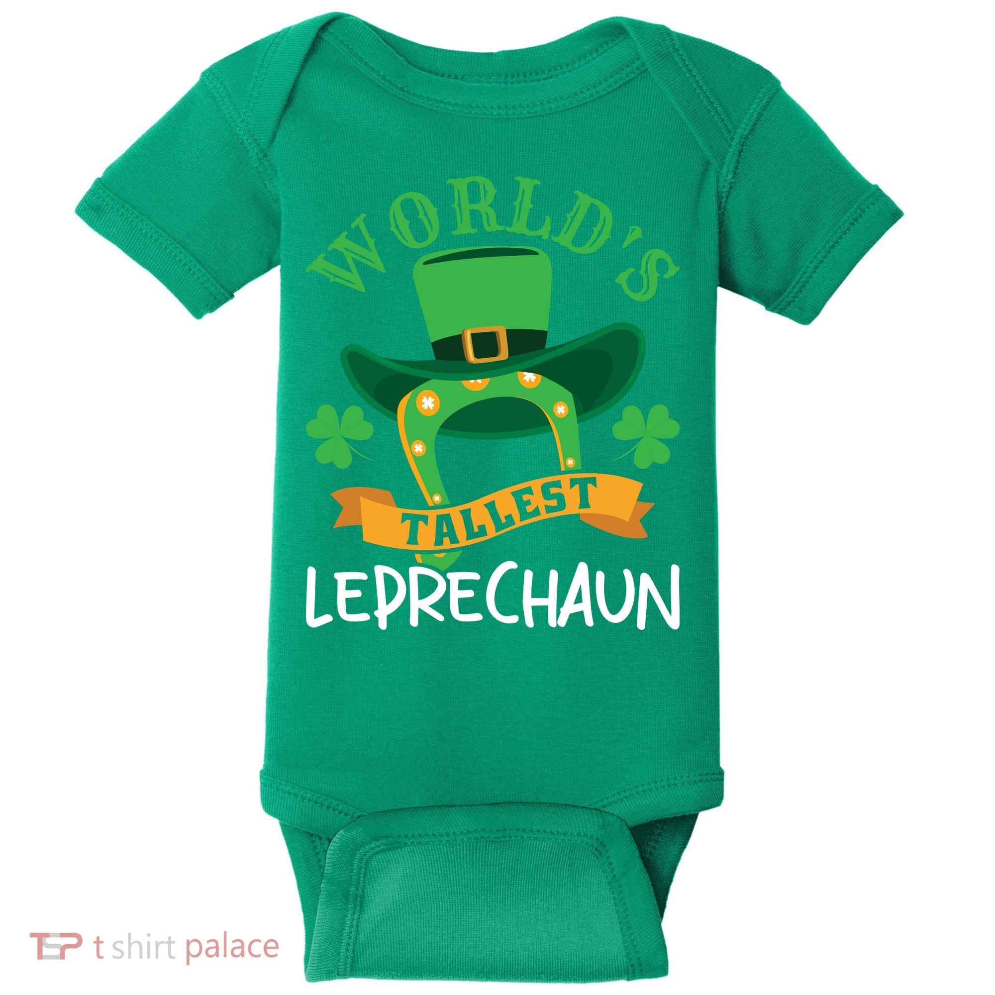 World's Tallest Leprechaun Funny St Patricks Day Baby Bodysuit