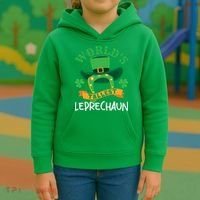World's Tallest Leprechaun Funny St Patricks Day Kids Hoodie thumb 3
