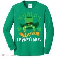 World's Tallest Leprechaun Funny St Patricks Day Kids Long Sleeve Shirt thumb 0
