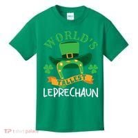 World's Tallest Leprechaun Funny St Patricks Day Kids T-Shirt thumb 0