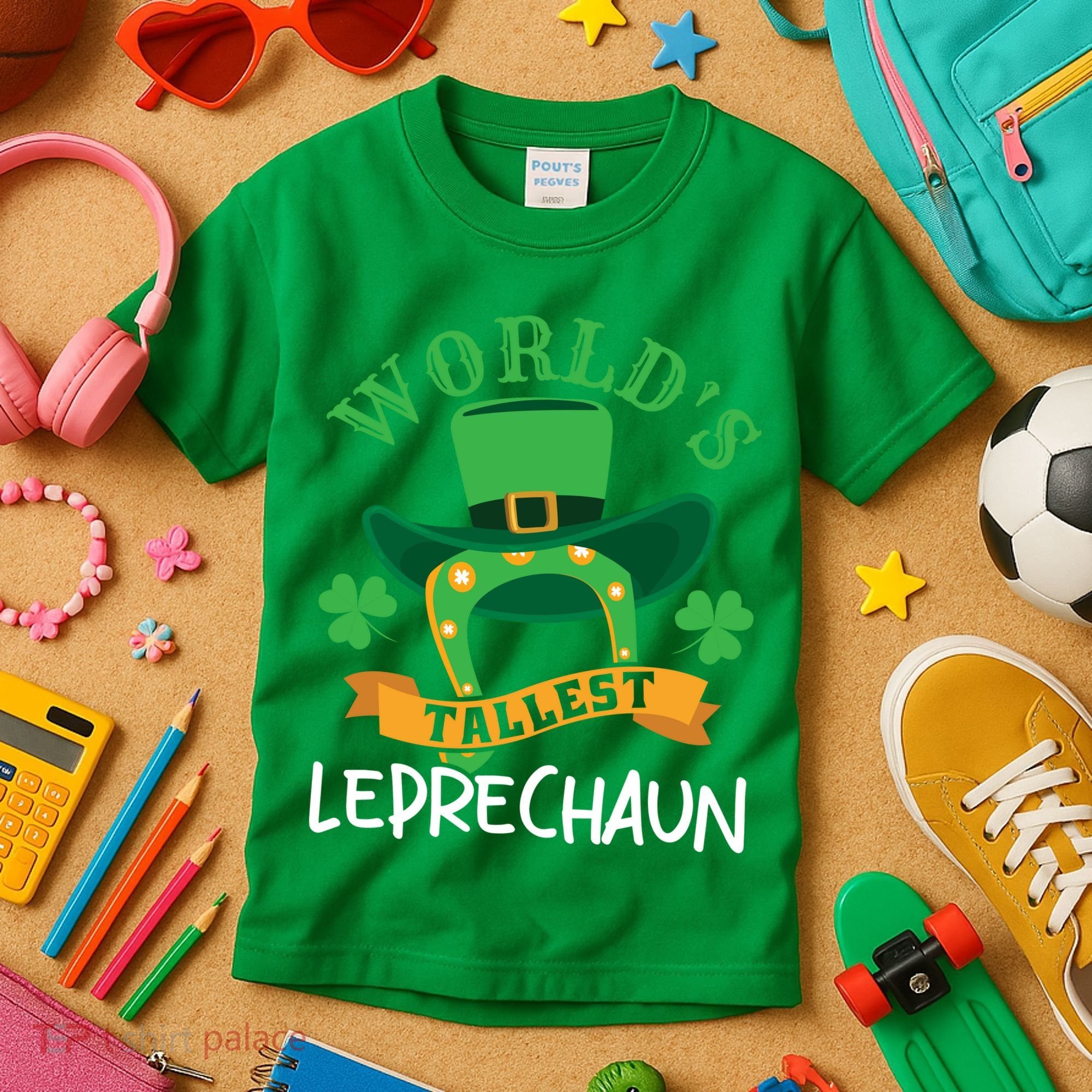 World's Tallest Leprechaun Funny St Patricks Day Kids T-Shirt