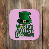 Worlds Tallest Leprechaun St Patricks Day Funny Irish  Coaster thumb 0