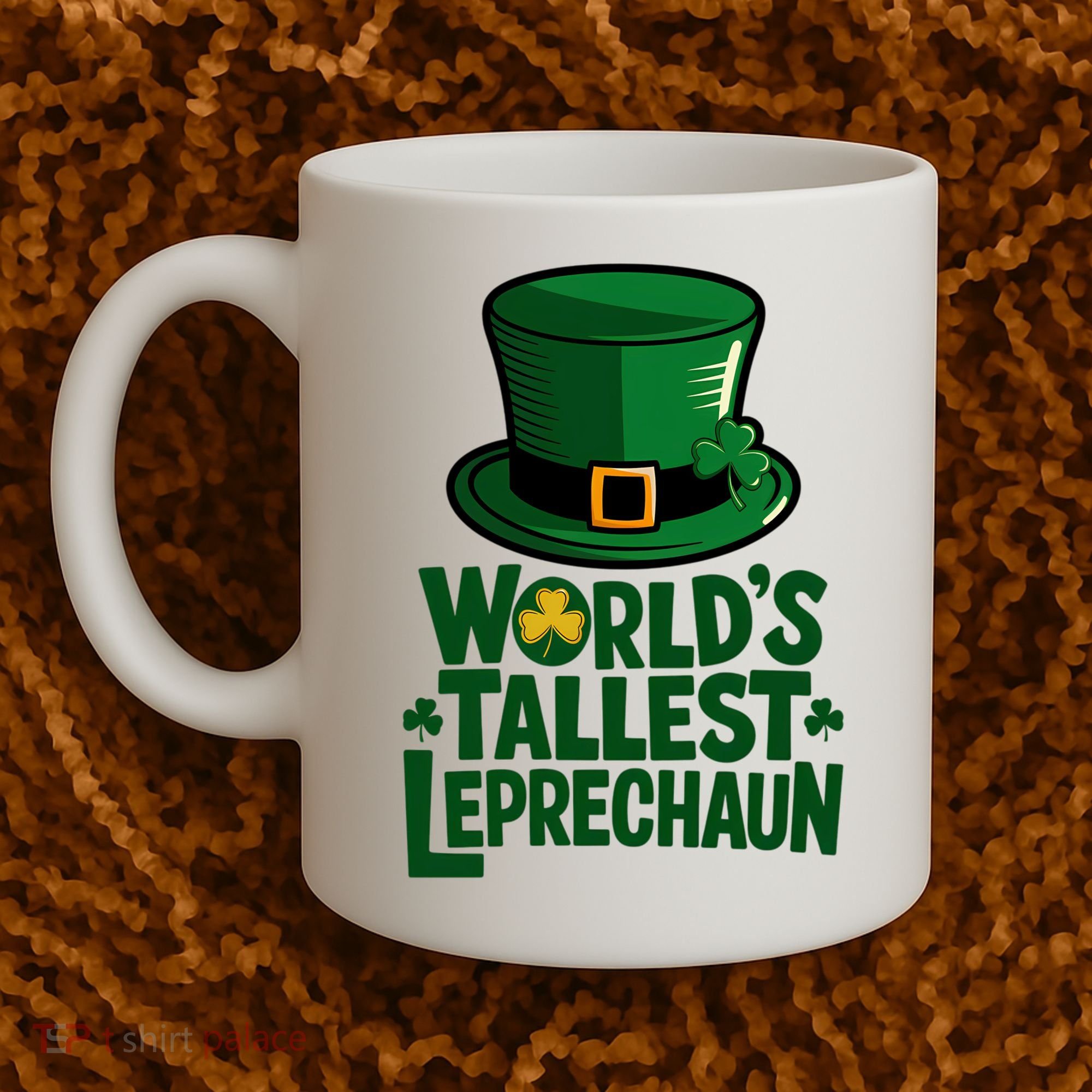 Worlds Tallest Leprechaun St Patricks Day Funny Irish  Coffee Mug