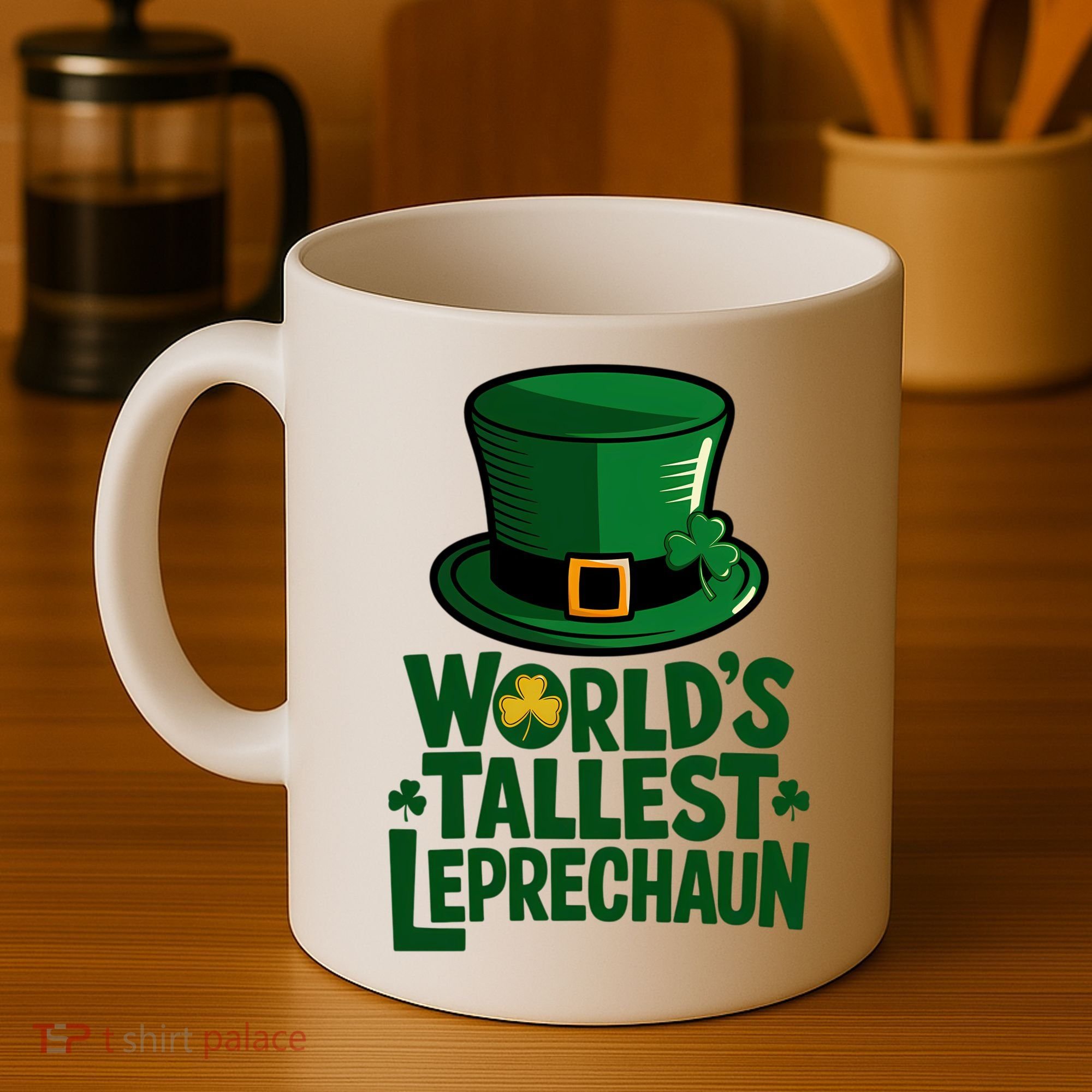 Worlds Tallest Leprechaun St Patricks Day Funny Irish  Coffee Mug