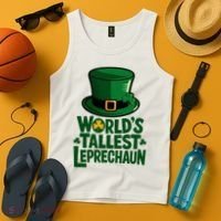 Worlds Tallest Leprechaun St Patricks Day Funny Irish  Tank Top thumb 4