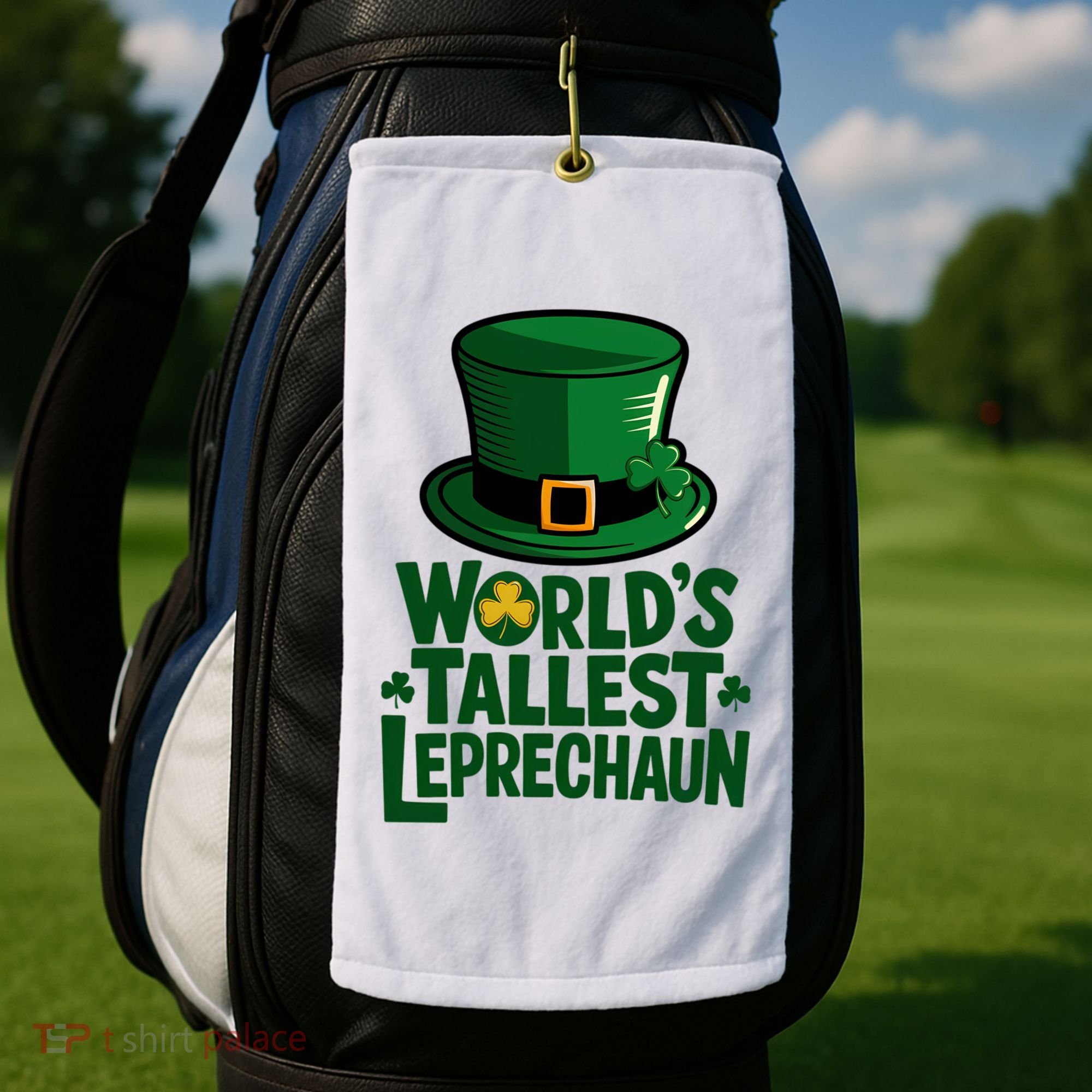 Worlds Tallest Leprechaun St Patricks Day Funny Irish  Golf Towel