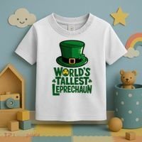 Worlds Tallest Leprechaun St Patricks Day Funny Irish  Toddler T-Shirt thumb 3
