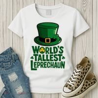 Worlds Tallest Leprechaun St Patricks Day Funny Irish  Women's T-Shirt thumb 3