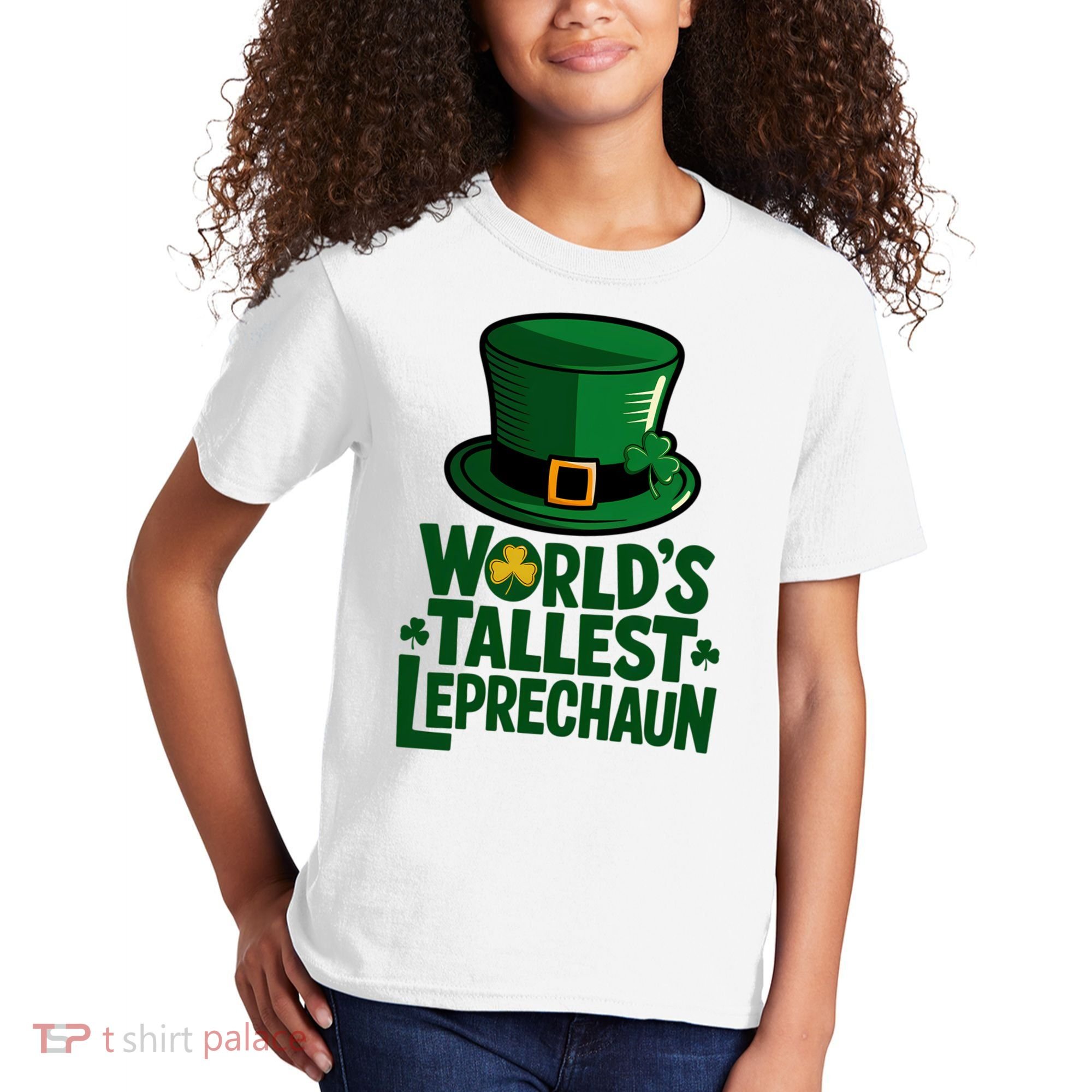 Worlds Tallest Leprechaun St Patricks Day Funny Irish  Kids T-Shirt