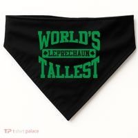 World's Tallest Leprechaun Funny St Patricks Day Funny Gift USA-Made Doggie Bandana thumb 0