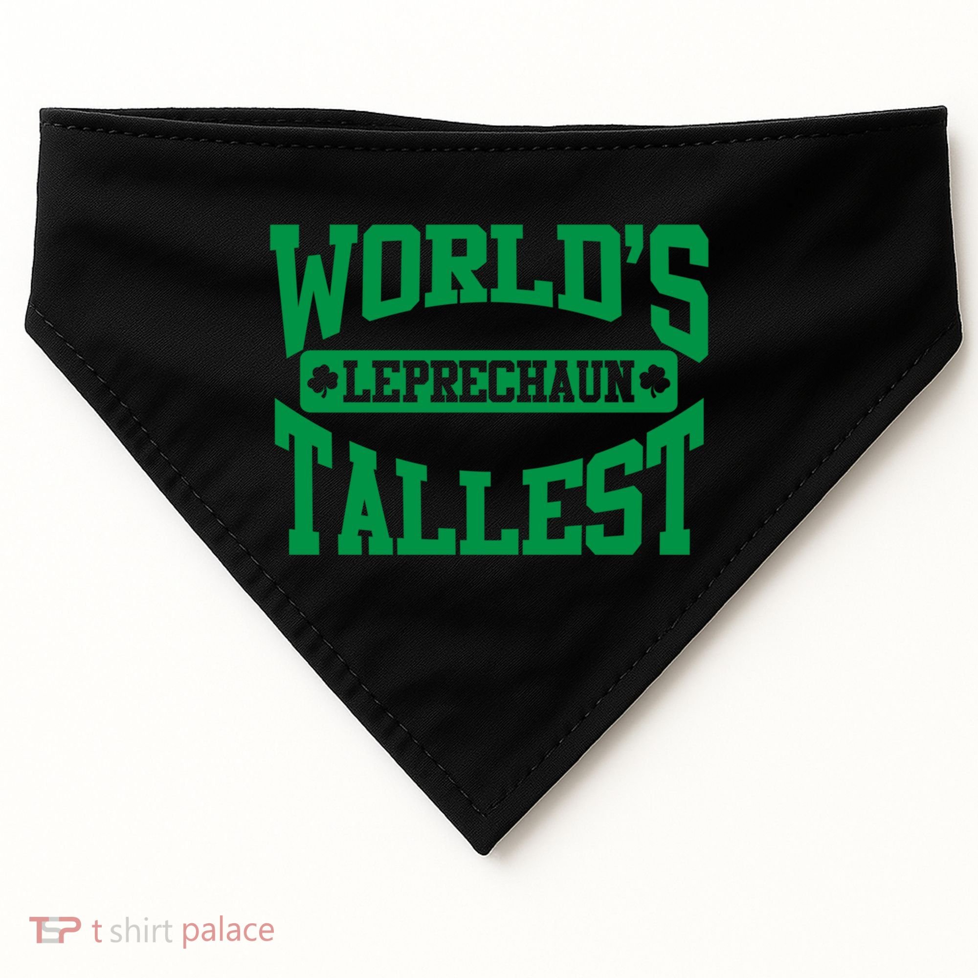 World's Tallest Leprechaun Funny St Patricks Day Funny Gift USA-Made Doggie Bandana