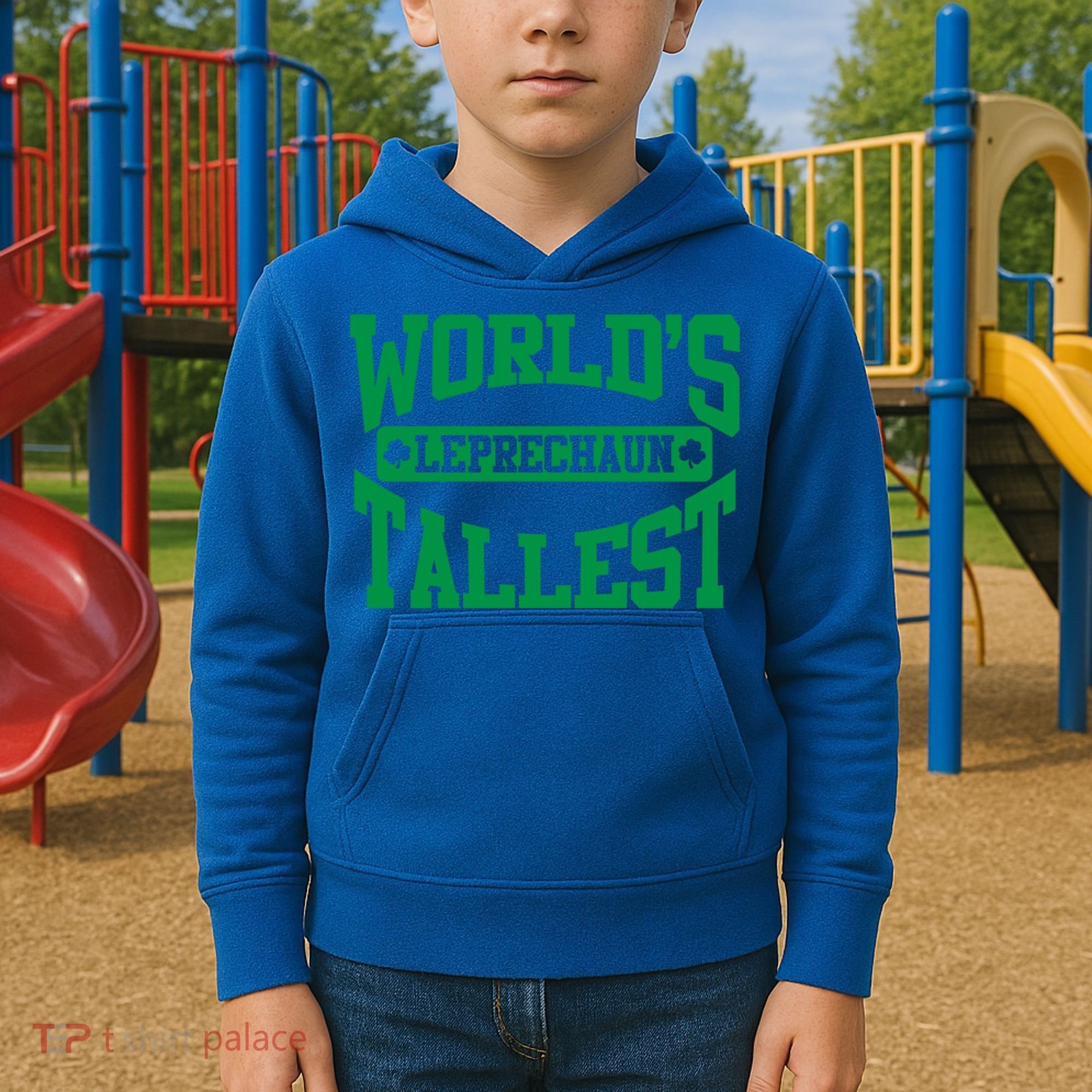 World's Tallest Leprechaun Funny St Patricks Day Funny Gift Kids Hoodie