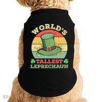 World's Tallest Leprechaun Irish Funny St Patricks Day Great Gift Doggie Tank thumb 0