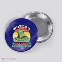 World's Tallest Leprechaun Irish Funny St Patricks Day Great Gift Button thumb 0