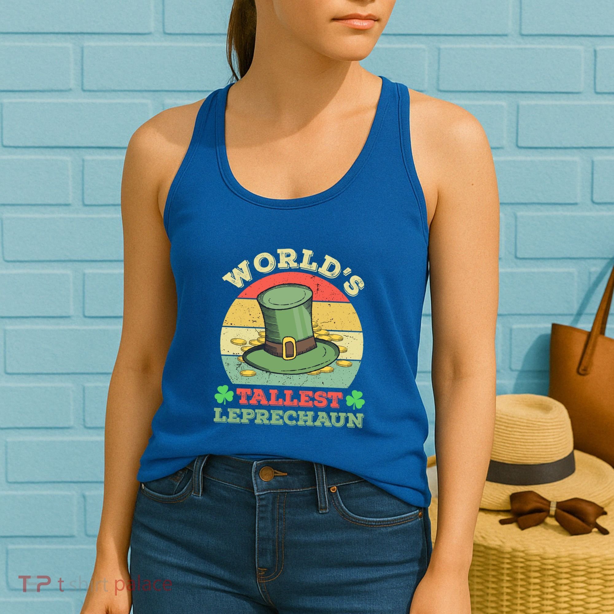 World's Tallest Leprechaun Irish Funny St Patricks Day Great Gift Women's Tank Top