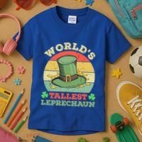 World's Tallest Leprechaun Irish Funny St Patricks Day Great Gift Kids T-Shirt thumb 3