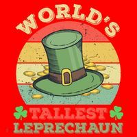 World's Tallest Leprechaun Irish Funny St Patricks Day Great Gift Santa Hat thumb 1