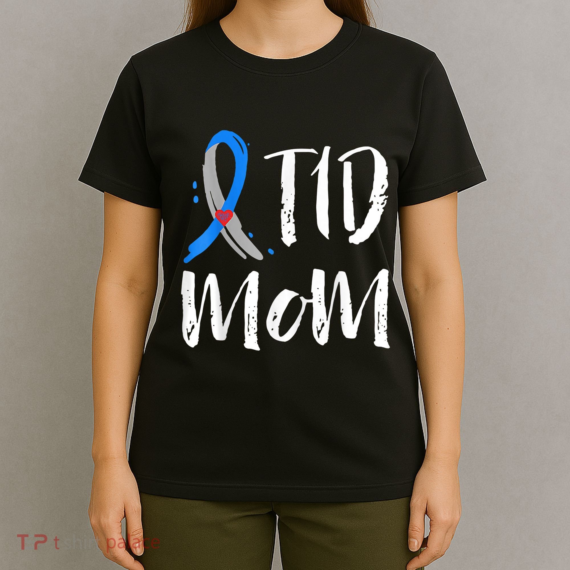 Wo T1D Mom Shirt Type 1 Diabetes Awareness T-Shirt
