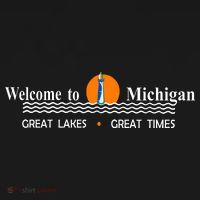Welcome To Michigan Logo Great Lakes Great Times Sweatshirt thumb 3