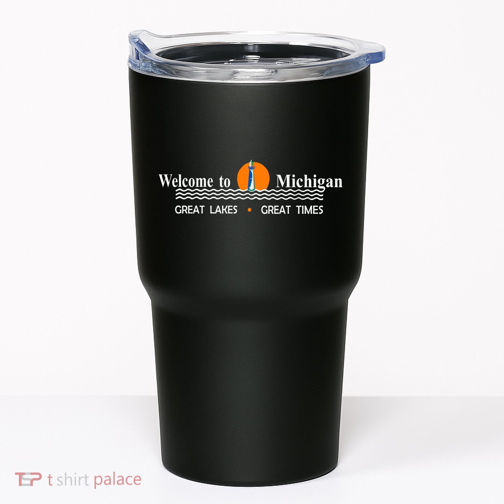Welcome To Michigan Logo Great Lakes Great Times Tumbler