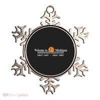 Welcome To Michigan Logo Great Lakes Great Times Ornament thumb 0