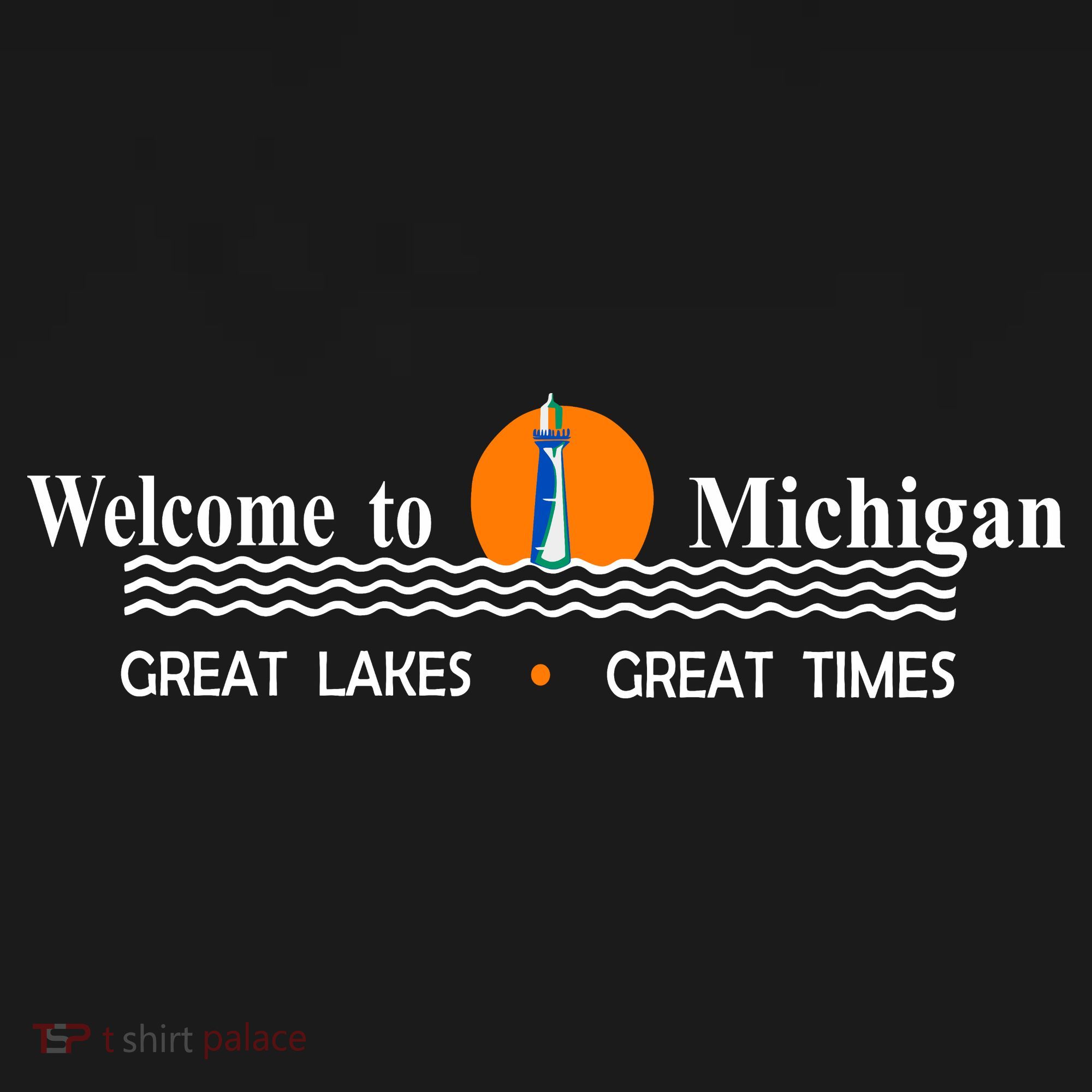 Welcome To Michigan Logo Great Lakes Great Times Women's Tank Top