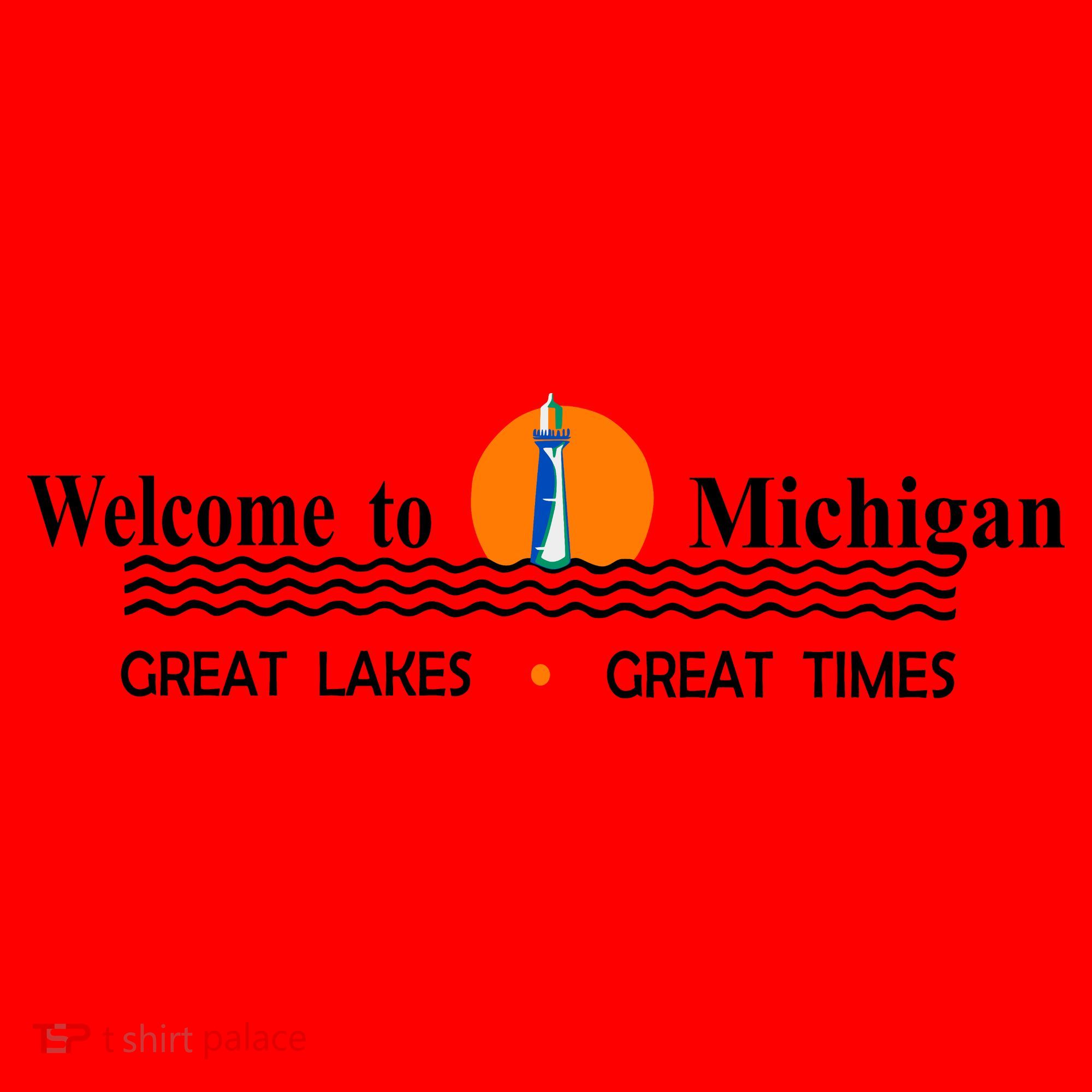 Welcome To Michigan Logo Great Lakes Great Times Santa Hat