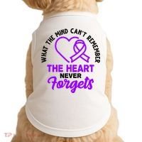 What The Mind Can't Remember The Heart Never Forgets Pancreatic Cancer Doggie Tank thumb 0