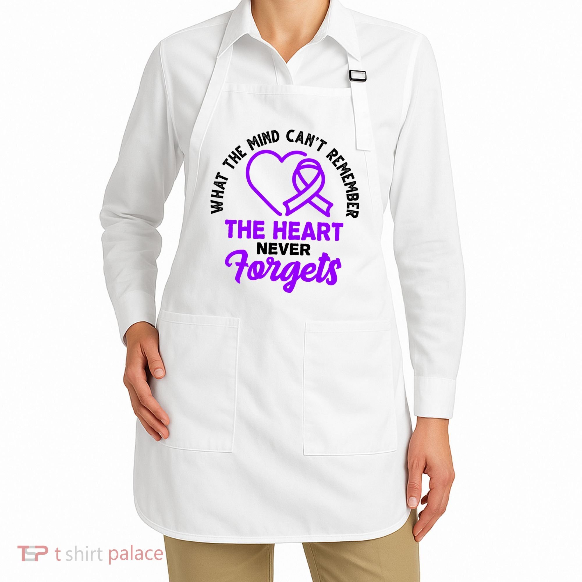 What The Mind Can't Remember The Heart Never Forgets Pancreatic Cancer Apron