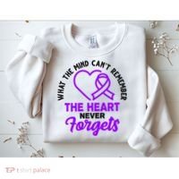 What The Mind Can't Remember The Heart Never Forgets Pancreatic Cancer Sweatshirt thumb 2