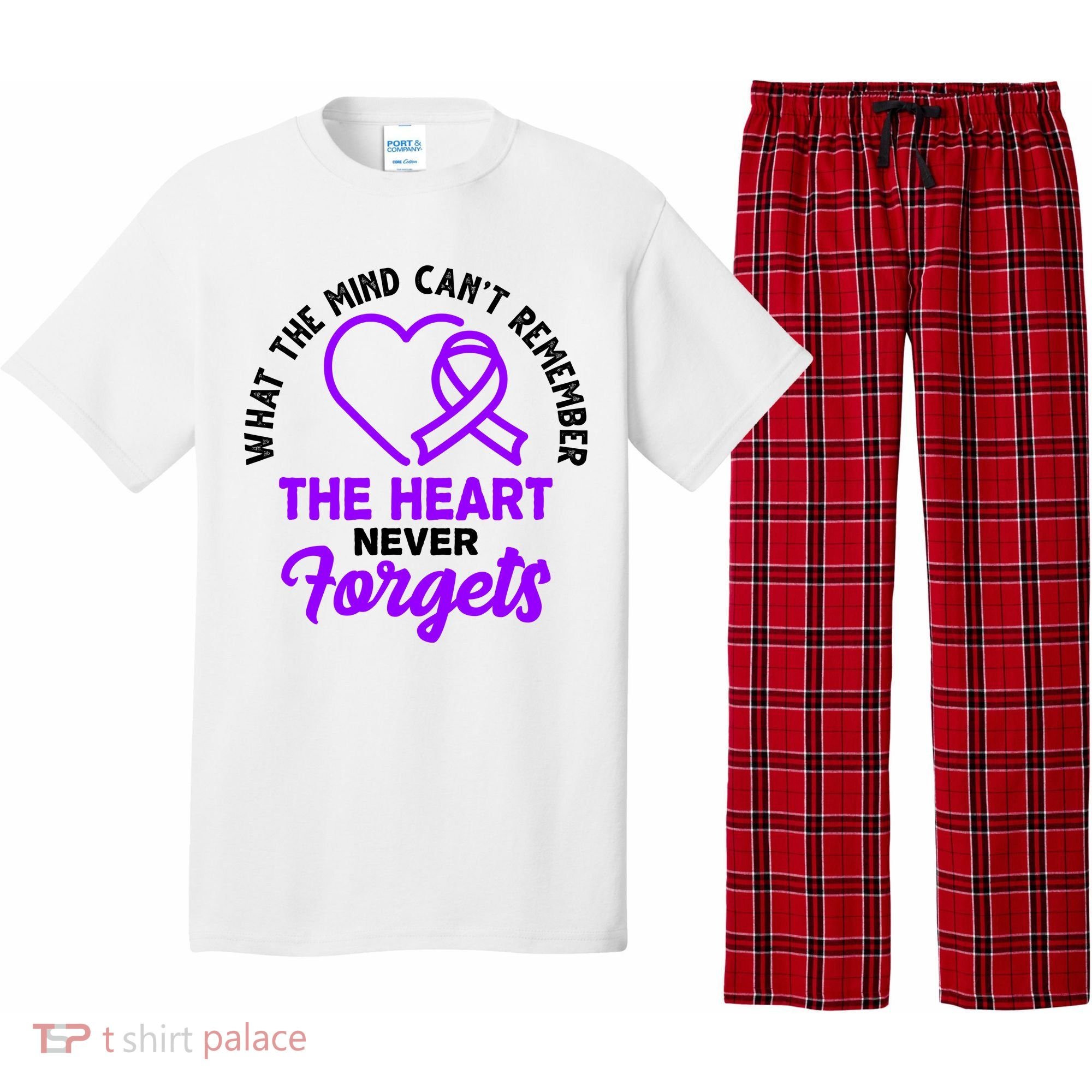 What The Mind Can't Remember The Heart Never Forgets Pancreatic Cancer Pajama Set
