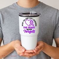 What The Mind Can't Remember The Heart Never Forgets Pancreatic Cancer Tumbler thumb 2