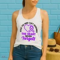 What The Mind Can't Remember The Heart Never Forgets Pancreatic Cancer Women's Tank Top thumb 2