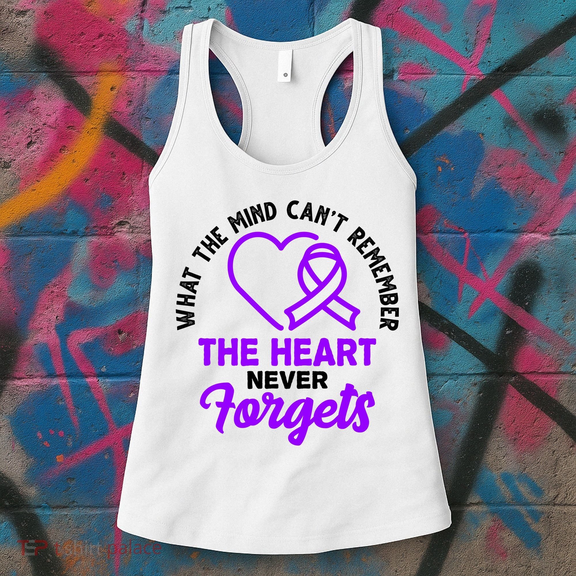 What The Mind Can't Remember The Heart Never Forgets Pancreatic Cancer Women's Tank Top