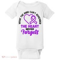 What The Mind Can't Remember The Heart Never Forgets Pancreatic Cancer Baby Bodysuit thumb 0