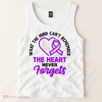What The Mind Can't Remember The Heart Never Forgets Pancreatic Cancer Tank Top thumb 2