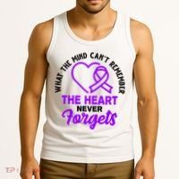 What The Mind Can't Remember The Heart Never Forgets Pancreatic Cancer Tank Top thumb 3