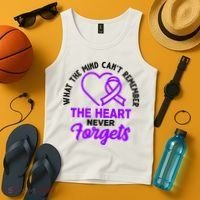 What The Mind Can't Remember The Heart Never Forgets Pancreatic Cancer Tank Top thumb 4
